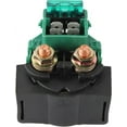 thumbnail image 1 of New Starter Solenoid Relay Assembly Compatible with 1988-2015 Kymco Kawasaki Motorcycle ATV Scooter 12 Volt 30 Amp Fuse Rubber Mount Battery Stud 27010-1254 35850-LBA2-E00 35850LBA2E00, 1 of 2