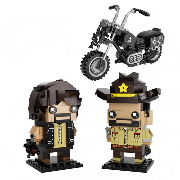 NEW 3in1 Walkinged Figures Building Block Set with Rick & Da BrickBeadz Model Toys Movie Classic Figures Toys Children Gifts(484 PCS)