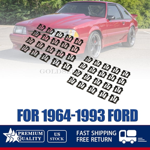 NEW 40PCS Body Front Windshield Reveal Trim Molding Clips For 1964-1993 Ford US