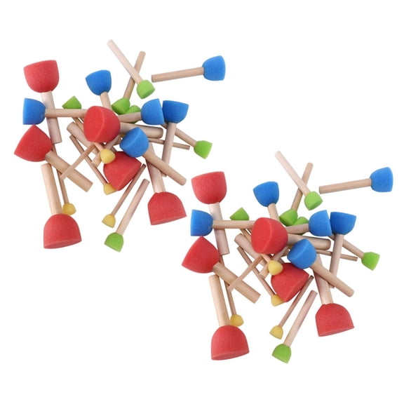 48 Foam Pouncer Assortment-Sponge Painting Stippler Set Brush 1.5cm 2cm 3cm 4cm