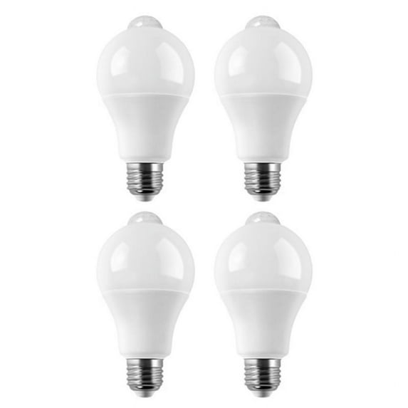 NEW 4PC E27 LED Motion Sensor Bulb Lamp PIR Light Auto On/ Night for Porch Stairs Garage Lights 15W