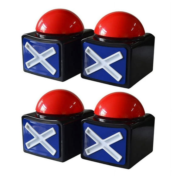 NEW 4PCS Game Answer Buzzer , Alarm Sound Play Button with Light Trivia Quiz Got Talent Toys