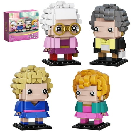 4in1 Goldened Movie Girl Figures Building Block Set with Dorothy Zbornak,Rose Nylund,Ideas BrickHeadZ Toys for Boys and Girls Gifts