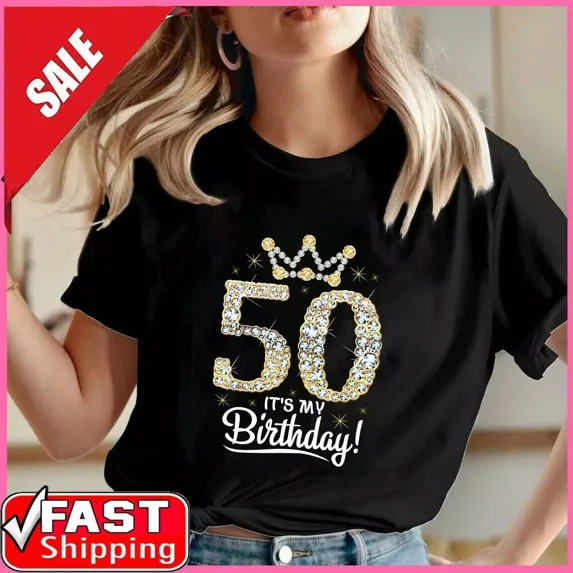 NEW/50 years old It's my Birthday Women 50th Birthday T-Shirt
