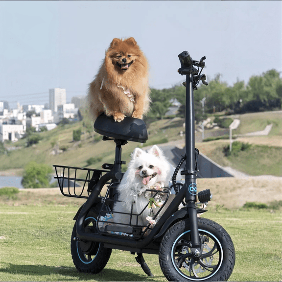 NEW 550W Electric Scooter with Seat for Pet Dog Cat Adult up to 20Miles 18.6MPH