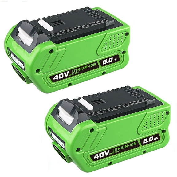 NEW 6.0AH 40V G-MAX Lithium Battery for GreenWorks 29472 29462 29462 29252 20202（2Pack）