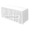 thumbnail image 1 of NEW 6' FT LONG FITTED TABLE DJ JACKET SKIRT COVER FOR TRADE SHOW - WHITE COLOR, 1 of 3