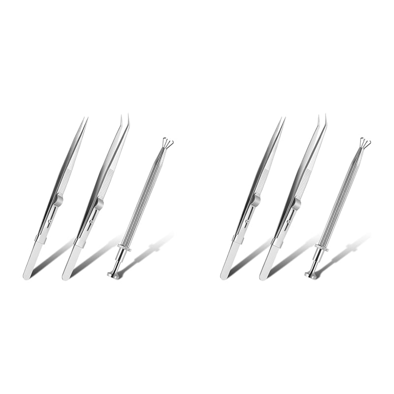 Uxcell 1 Pcs 5.5-Inch 430 Stainless Steel Straight Blunt Tweezers with