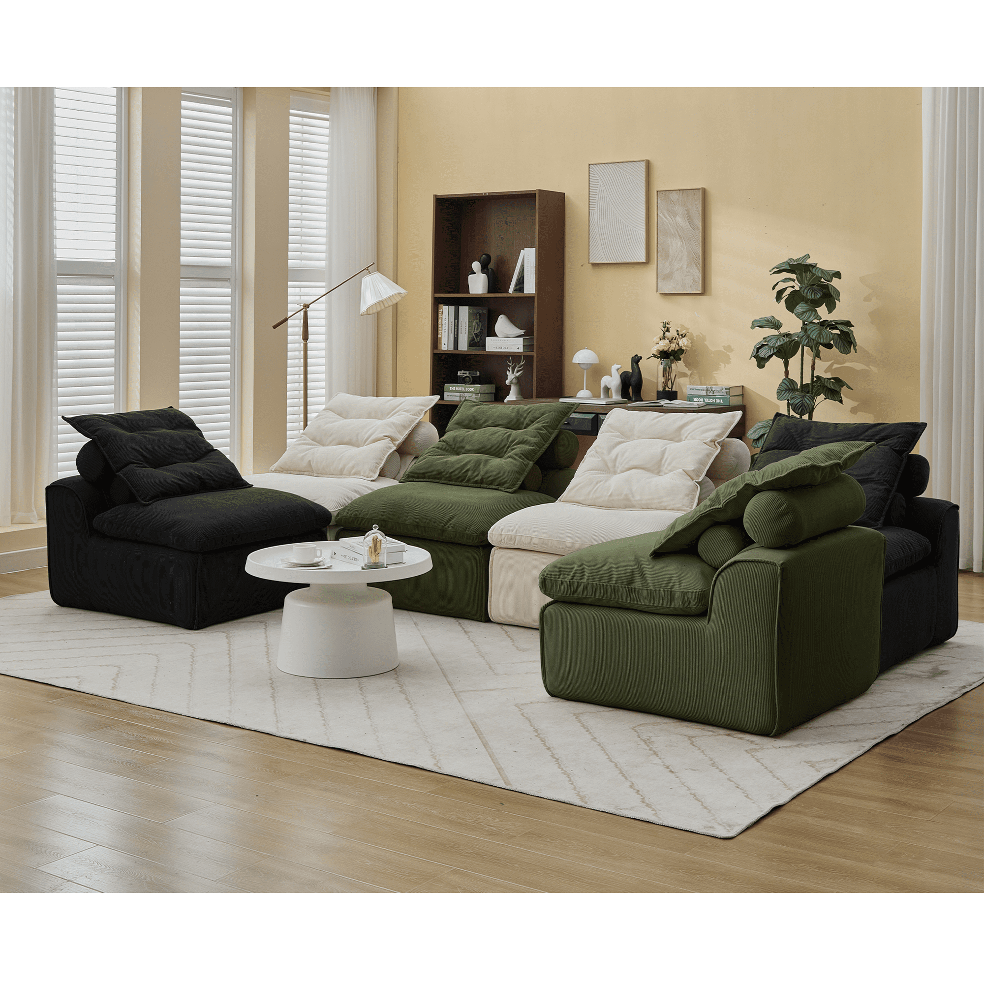Illustration of Modern Textured Apartment Cozy Nooks