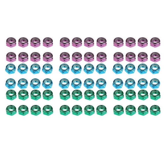 NEW 72Pcs Skateboard Truck Wheel Axle Screw Nuts Longboard Hardware Accessories