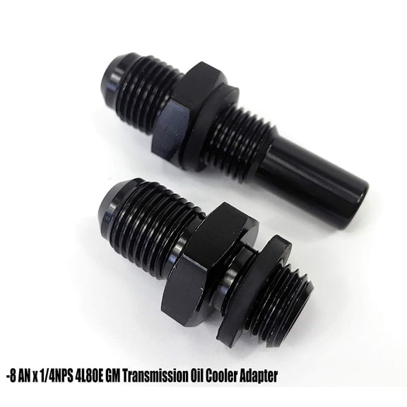 NEW -8 AN x 1/4NPS 4L80E GM transmission Oil Cooler Adapter Fittings 1997-2007