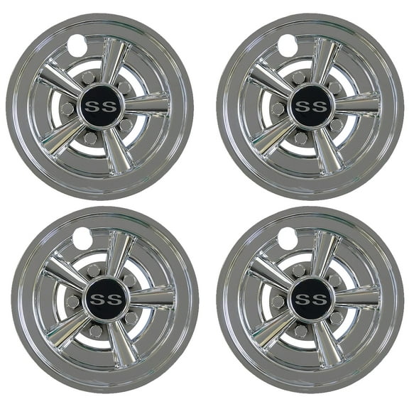 NEW 8" Golf Cart Hub Cap Wheel Cover SS Chrome Hubcaps