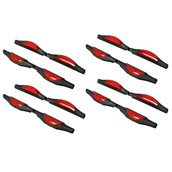 8X Car Door Protectors Bump Stop Edge Guard Strip Dent Reflectors Clip on Rear Front Scratches Protection