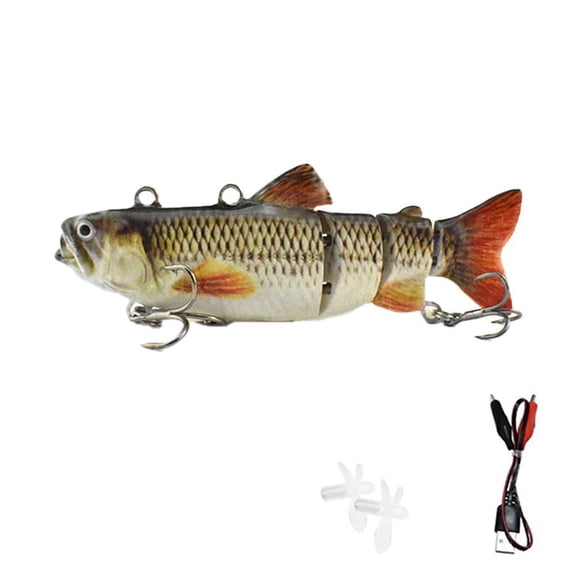 NEW 90mm/20g Robotic Self-swimming Propeller-driver Bait Electronic Fish LED Lure Robotic Rechargeable