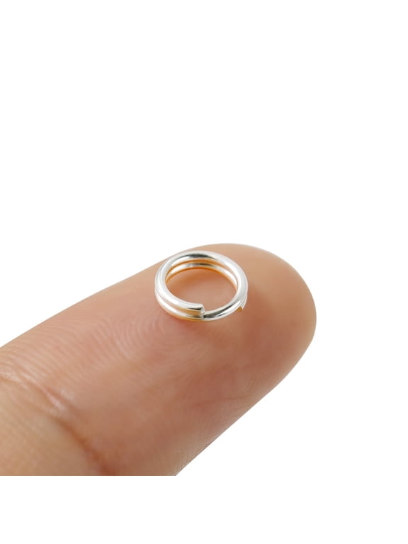 2PCS 925 Sterling Silver Split Jump Ring Connector Jewelry Findings Key Ring,DIY Pearl Necklace & Bracelet Enhancer Shortener(6mm)