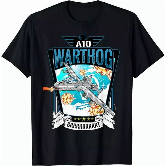 NEW A-10 Warthog Military Aviation A-10 Thunderbolt Black T-Shirt Made in USA