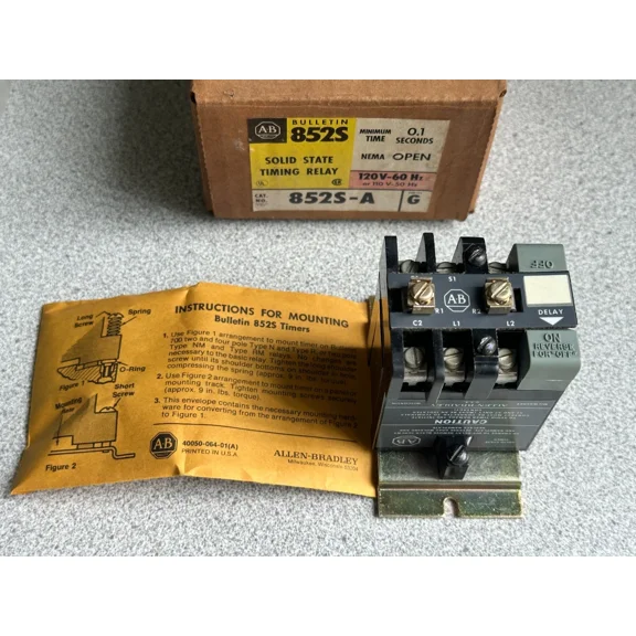NEW AB Allen Bradley 852S-A Solid State Timing Relay 120V Series G Bulletin 852S