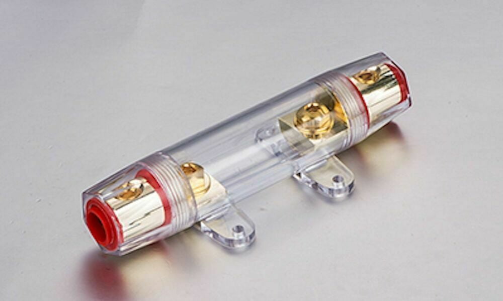 NEW! ABSOLUTE U.S.A 1/0 Gauge ANL Fuse Holder + 2 Pack Nickel Plated