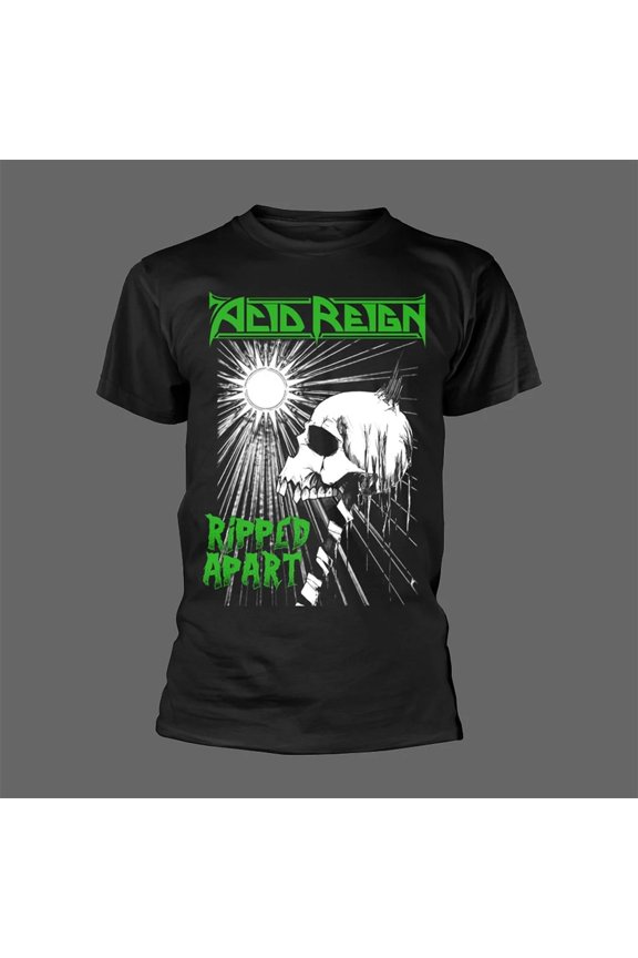 NEW ACID REIGN Band Ripped Apart Album Heavy Cotton Black T Shirt S-5XL EN768