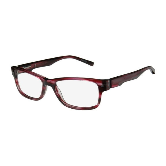 NEW AD.LIB 3202 MENS/WOMENS DESIGNER FULL-RIM TITANIUM STRIPED BURGUNDY SLEEK FRAME DEMO LENSES 51-16-135 SPRING HINGES EYEGLASSES/EYEWEAR
