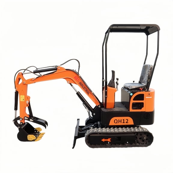 NEW AGT 13.5 HP 1 ton Mini Excavator Digger Tracked Crawler B&S EPA Gas Engine | AGT-QH12
