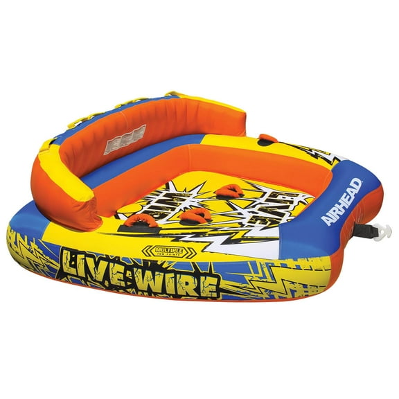 NEW AIRHEAD AHLW-3 Live Wire 3 Inflatable 1-3 Rider Boat Towable Lake Water Tube