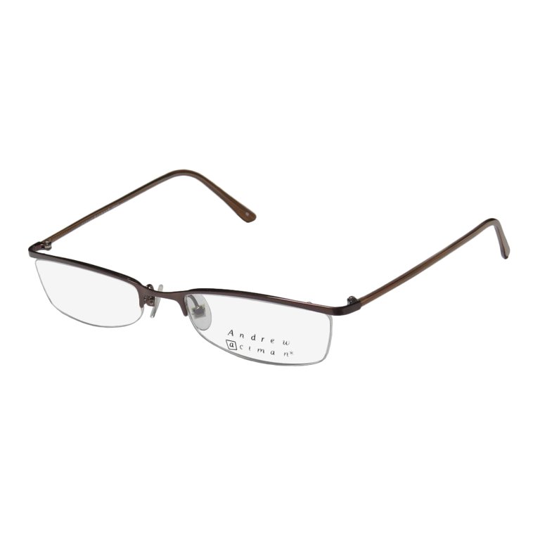NEW ANDREW ACTMAN ESCORT MENS/WOMENS DESIGNER HALF-RIM BROWN  display picture 2