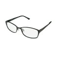 thumbnail image 1 of NEW ARISTAR 18425 WOMENS/LADIES CAT EYE FULL-RIM BLACK STAINLESS STEEL CAT EYE SHAPE DESIGN FRAME DEMO LENSES 52-17-135 FLEXIBLE HINGES EYEGLASSES/SPECTACLES, 1 of 9
