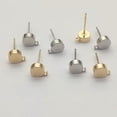 thumbnail image 1 of NEW ARRIVAL! 8x6mm 50pcs Plating Real Gold Round Shape Earring Stud Connectors For Handmade Earring Parts DIY Jewelry Findings, 1 of 5