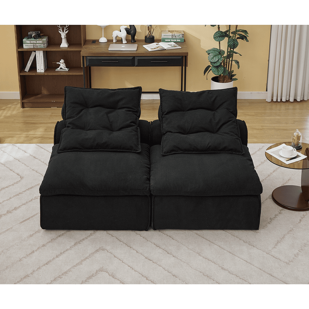 [NEW ARRIVAL] Modular Sofa, No Armrests, DIY Design, Soft Corduroy ...