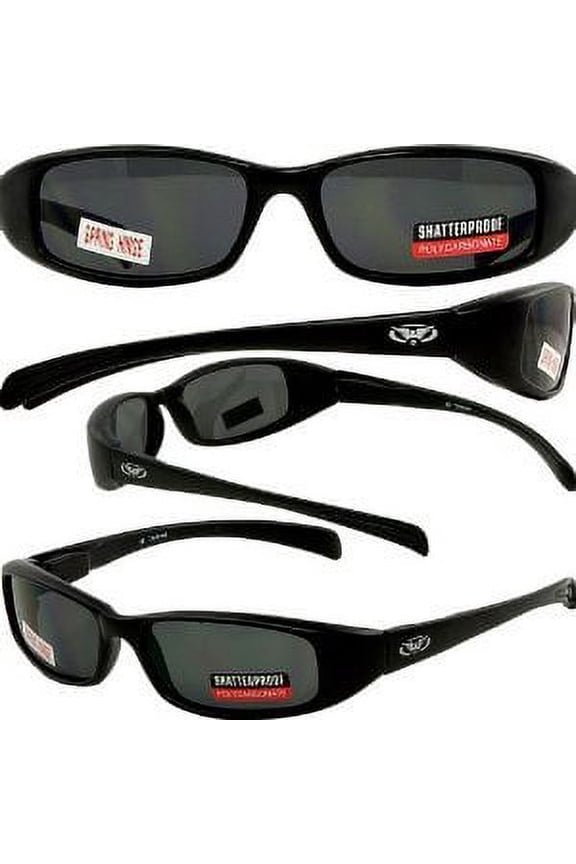 NEW ATTITUDES - Stylish Sunglasses - Smoke Lenses, MATTE Black Frame