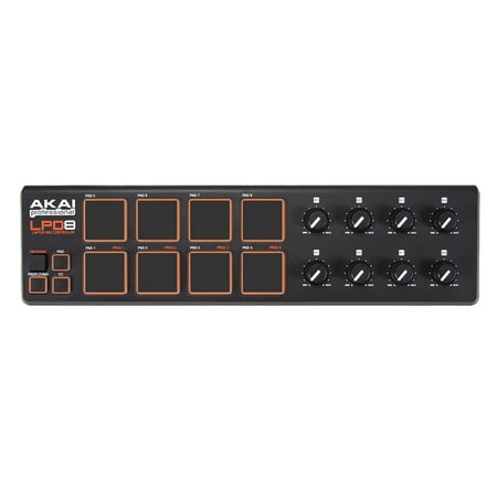 NEW! Akai Professional LPD8 DJ USB MIDI Laptop Drum Pad Controller w/Software CD