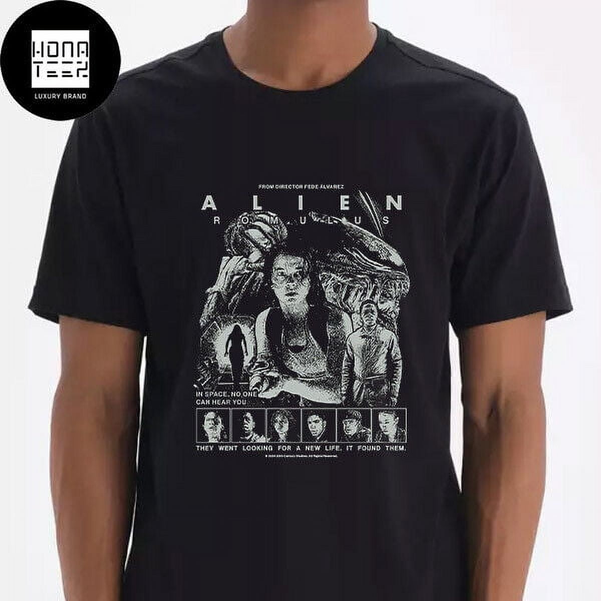 NEW Alien Romulus 2024 Film Black And White Fan Gifts Classic TShirt