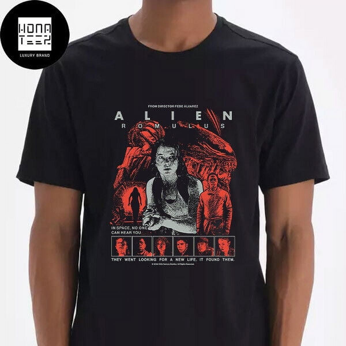 NEW Alien Romulus 2024 Film Red And White Fan Gifts Classic TShirt