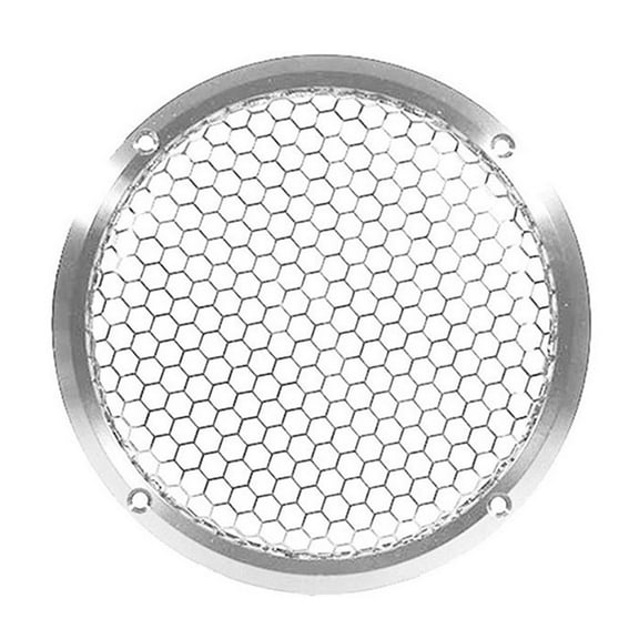 NEW Aluminum Car Tweeter Speaker Grill Cover, 6.5 Inch, Full Metal Mesh Grille for Audio Enhancement Silver