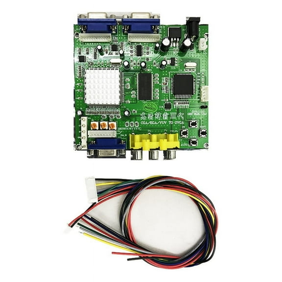 NEW Arcade Game RGB/CGA//YUV to VGA HD Video Converter Board HD9800/GBS8200 Hot Green Board for CRT LCD PDP Monitor