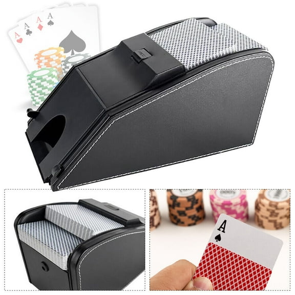 NEW Automatic Electronic Card Casino Shuffler Dealing Dispenser Shuffle Machine Perfect for Bridge or Poker-sized Playing Cards, Paper Cards, and Plastic Cards.
