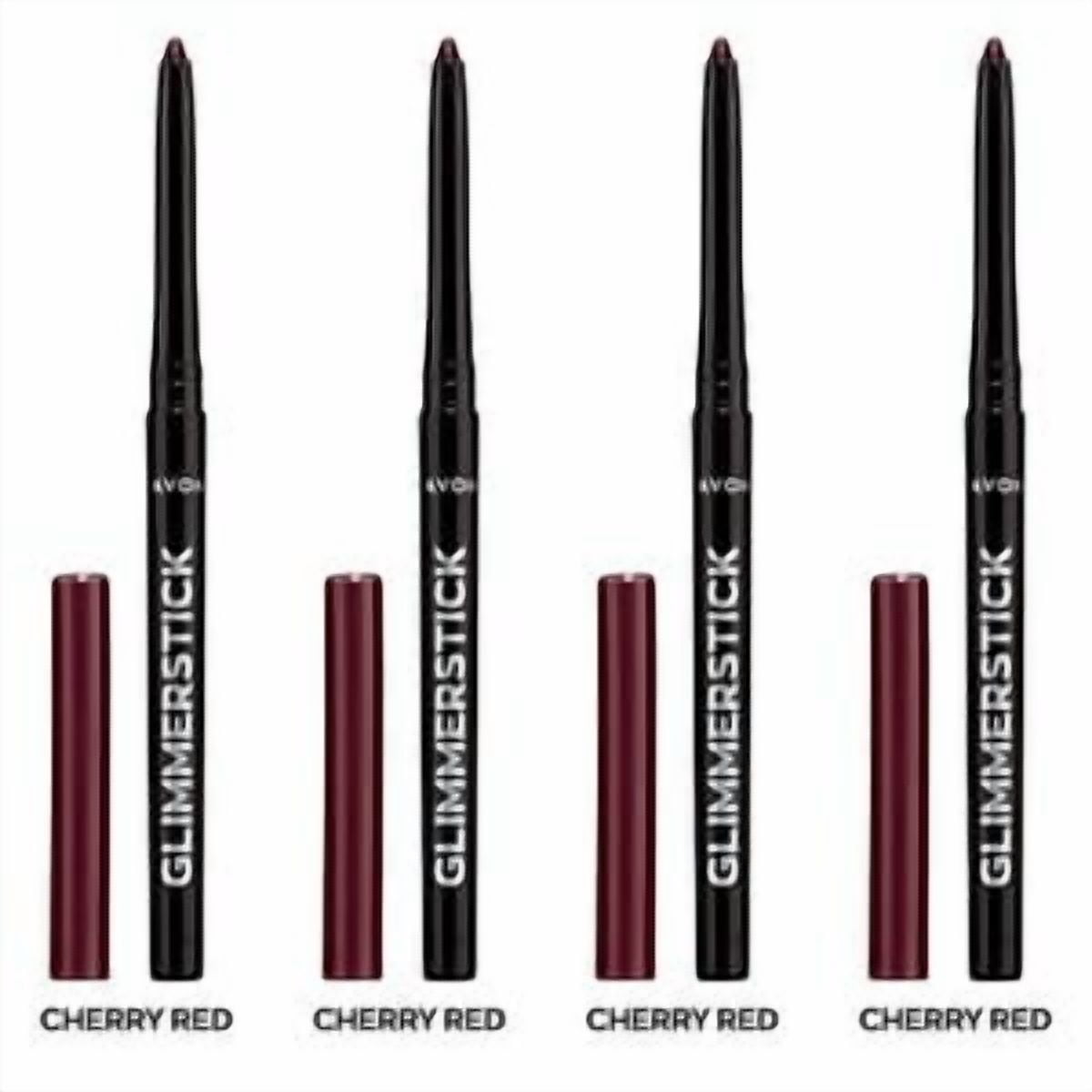 NEW Avon Glimmerstick Retractable Eyeliner - Cherry Red 0.28 g / Set of 4