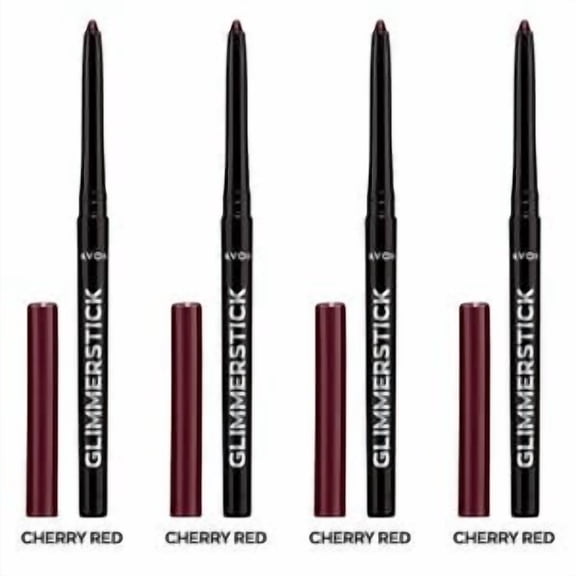 NEW Avon Glimmerstick Retractable Eyeliner - Cherry Red 0.28 g / Set of 4