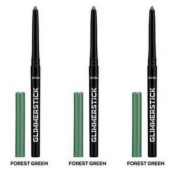 NEW Avon Glimmerstick Retractable Eyeliner - FOREST GREEN 0.28 g / Set of 3