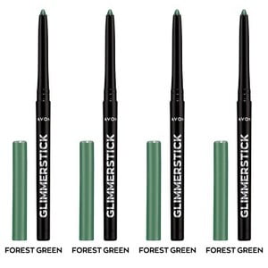 NEW Avon Glimmerstick Retractable Eyeliner - FOREST GREEN 0.28 g / Set of 4