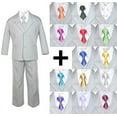 thumbnail image 1 of NEW BABY TODDLER BOY KID TEEN 6 PCS WEDDING PROM FORMAL TUXEDO SUIT GRAY sz S-20, 1 of 2