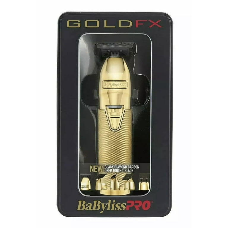 NEW BABYLISSPRO Fx 787 GDB GOLDFX TRIMMER WITH BLACK DLC DEEP TOOTH BLADE #  FX787GDB