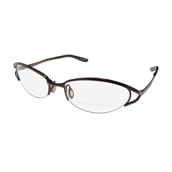 NEW BARTON PERREIRA ELIZA WOMENS/LADIES DESIGNER HALF-RIM CHOCOLATE POPULAR DESIGN WOMENS FRAME DEMO LENSES 53-17-125 EYEGLASSES/EYE GLASSES