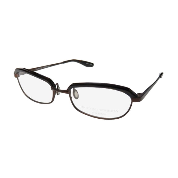 NEW BARTON PERREIRA MYRA WOMENS/LADIES CAT EYE FULL-RIM TITANIUM CHOCOLATE / TORTOISE CAT EYE TITANIUM CLASSY IN STYLE FRAME DEMO LENSES 51-17-135 EYEGLASSES/EYE GLASSES