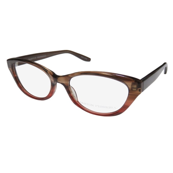 NEW BARTON PERREIRA SOFIA WOMENS/LADIES CAT EYE FULL-RIM BROWN / ROSE CAT EYE "SCHOOL TEACHER" LOOK FRAME DEMO LENSES 50-18-135 EYEGLASSES/EYEWEAR