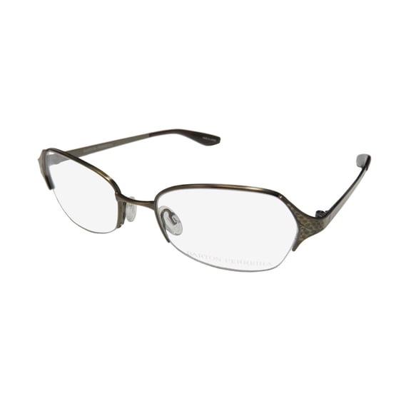 NEW BARTON PERREIRA VALERA MENS DESIGNER HALF-RIM OLIVE / SNAKE PATTERN PRESTIGIOUS DESIGNER FRAME DEMO LENSES 50-18-135 EYEGLASSES/GLASSES