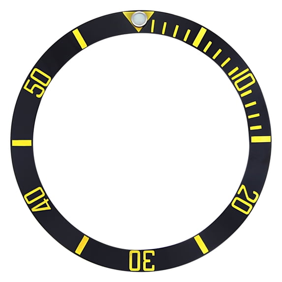 NEW BEZEL INSERT CERAMIC FOR ROLEX SUBMARINER 16808 16618 SAPPHIRE BLACK GOLD/F