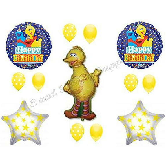 NEW!! BIG BIRD Birthday party Balloons Decorations Sesame Street