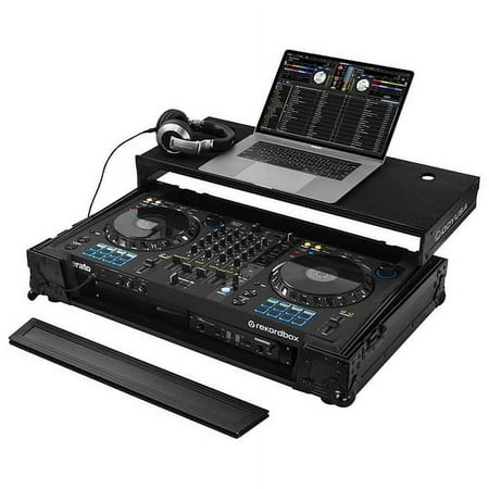 NEW BLACK LABEL PIONEER DDJ-FLX6 DJ CONTROLLER GLIDE STYLE CASE WITH 19" 1U BOTTOM RACK SPACE